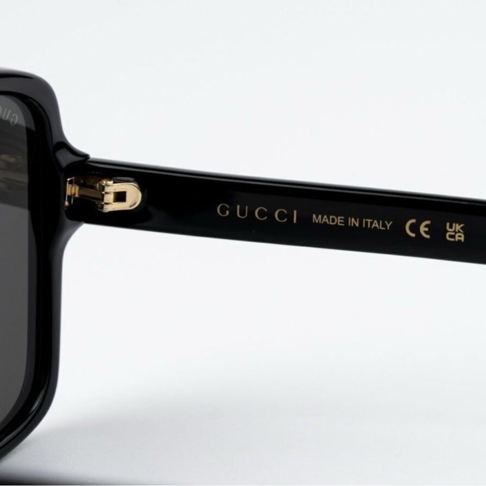 Gucci Black Oversized Square Sunglasses New Condition - Picture 6 of 14
